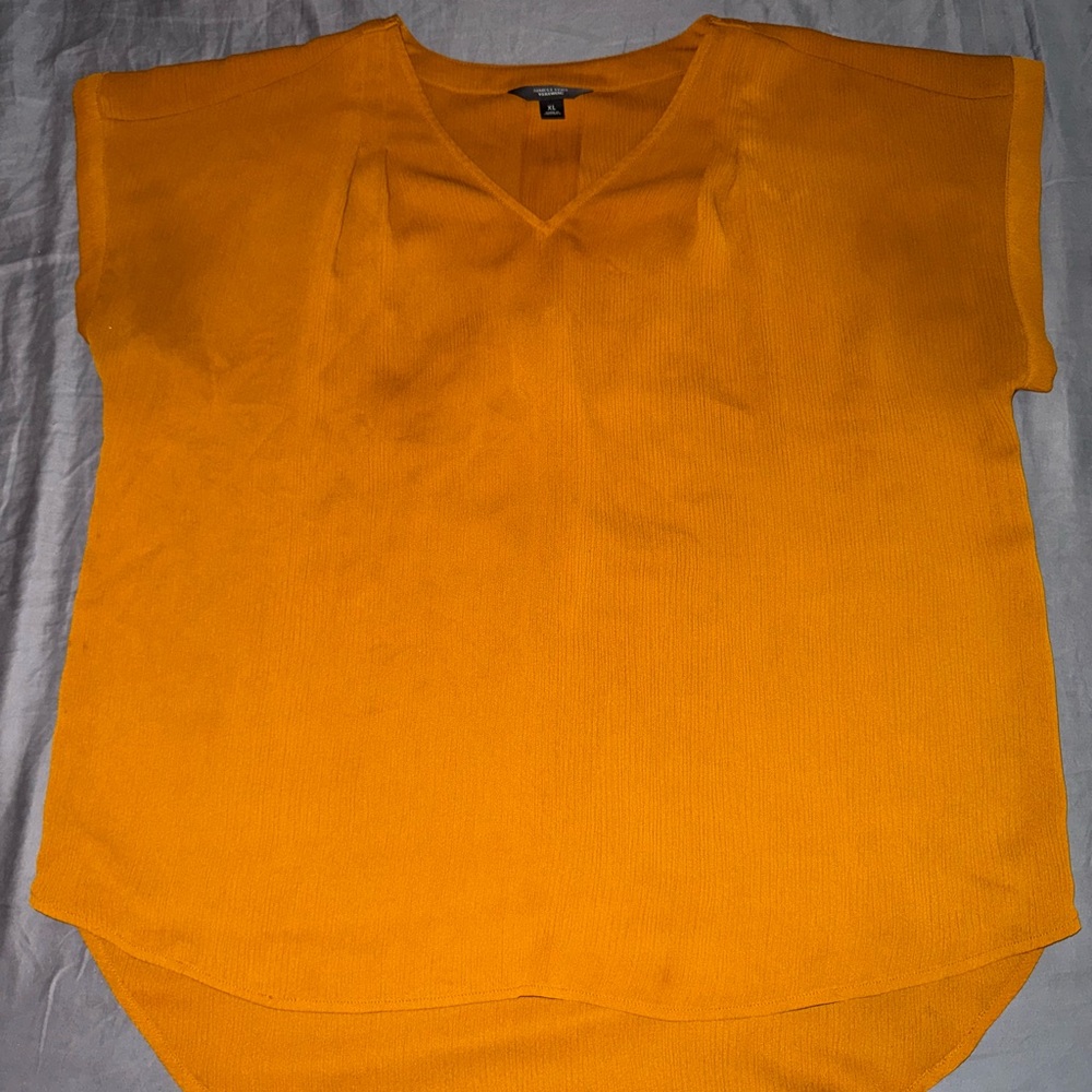 Simply Vera Vera Wang Orange Sleeveless Boxy Blouse